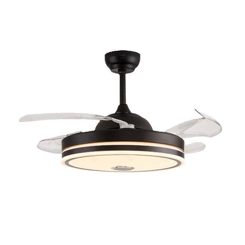 Lumi-InvisiBreeze Remote Controlled Dimmable Ceiling Fan (Sleek Black)