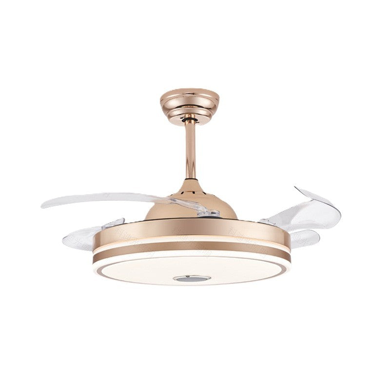 Lumi-InvisiBreeze Remote Controlled Dimmable Ceiling Fan (Champagne Gold)